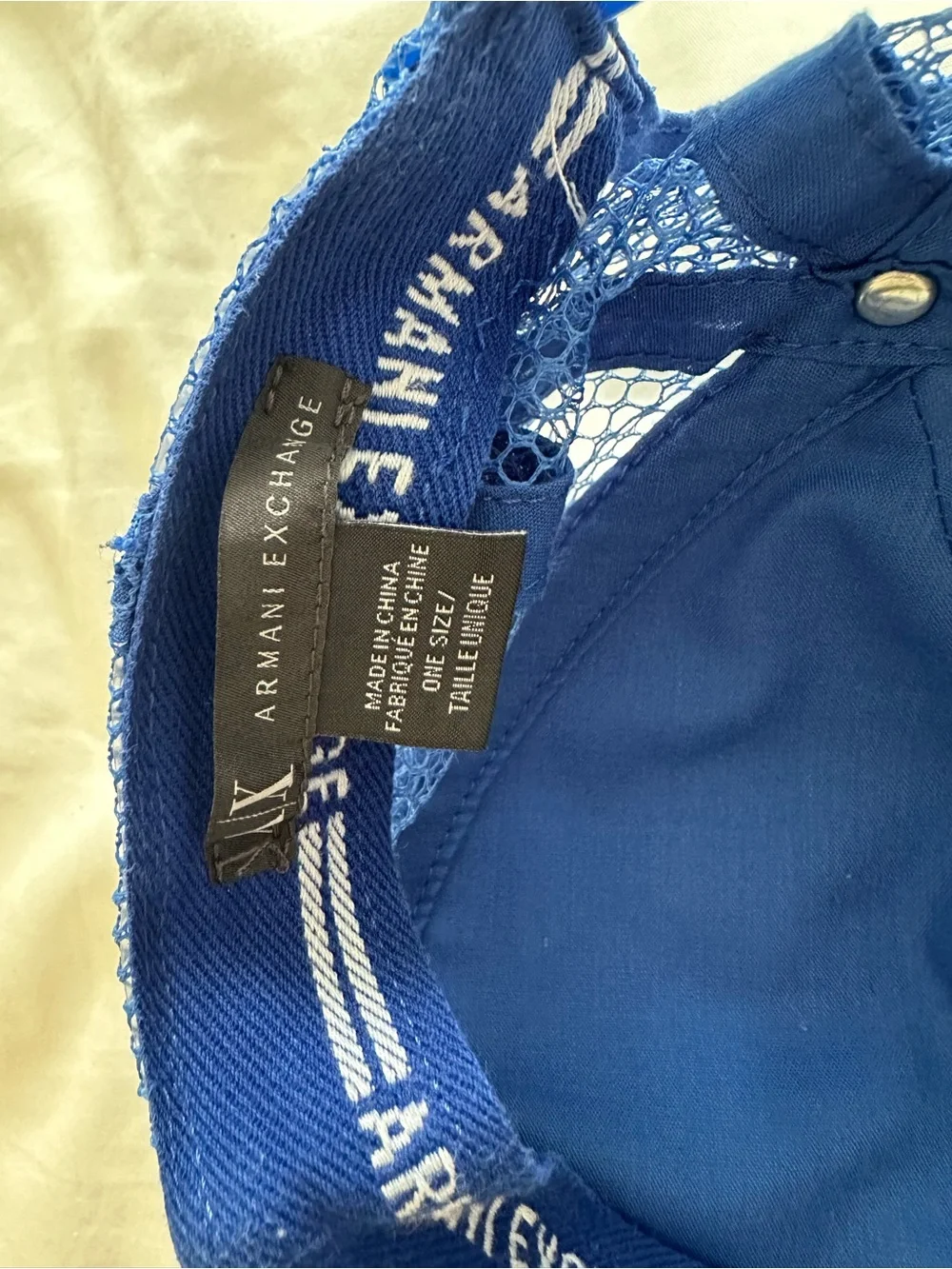 Blue Armani Exchange Cap
